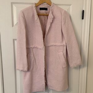 Zara Women's Soft Pink Teddy Jacket